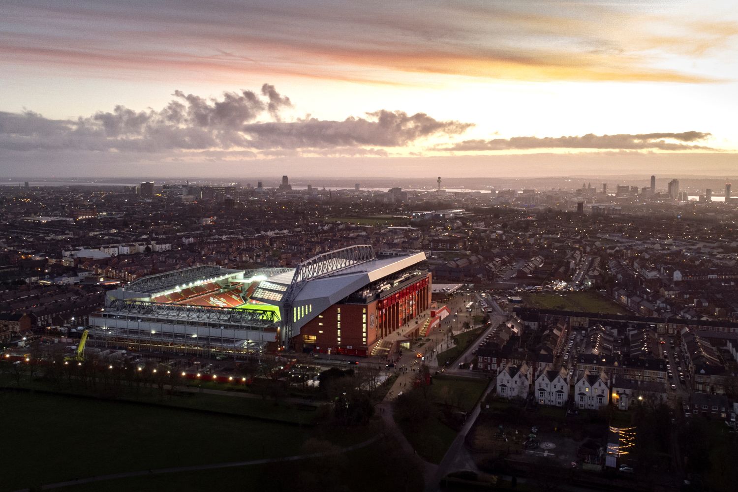 General view of Anfield, the home of Liverpool