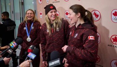 Team Canada athletes welcomed home after 21-medal Olympic performance - National