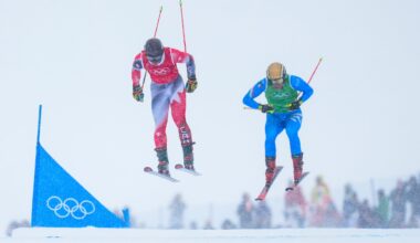 Team Canada’s Reece Howden competes in Men's Ski Cross