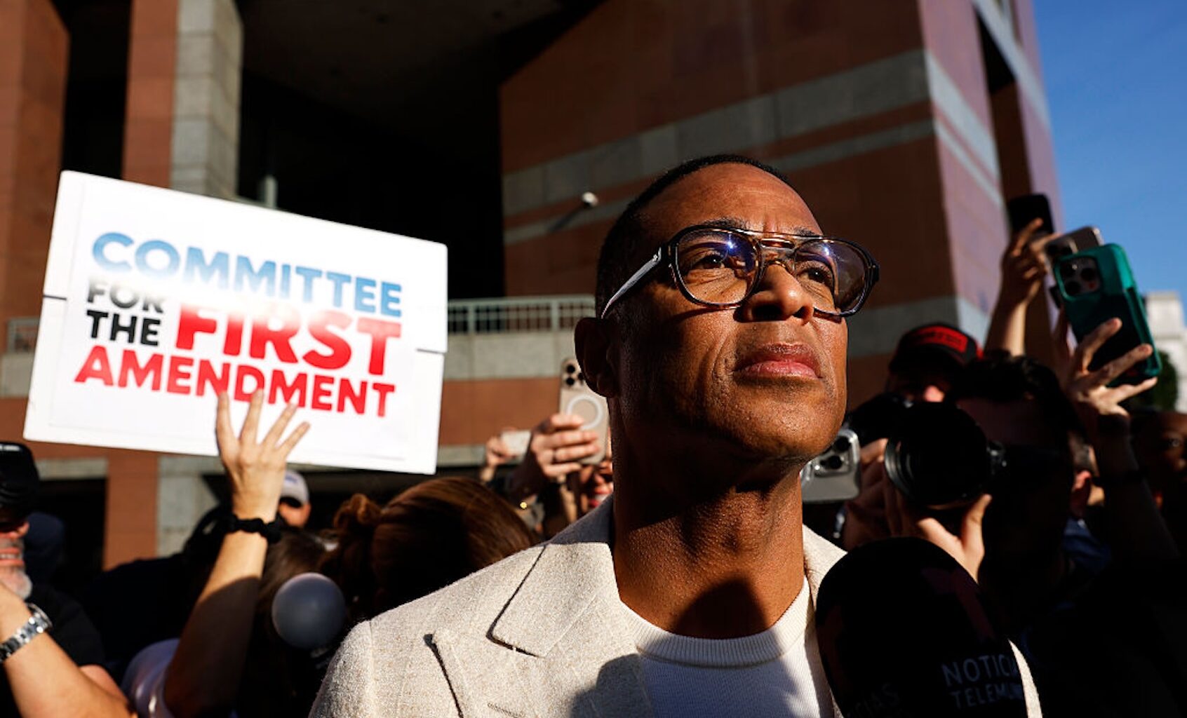 Don Lemon makes a statement outside of federal court in Los Angeles following his arrest on charges related to covering an ICE protest in Minneapolis. (Mario Tama/Getty Images)