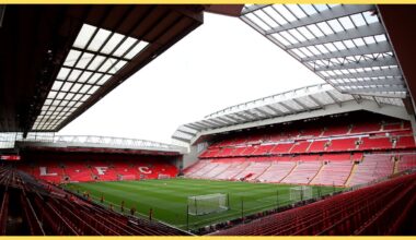 General view of Anfield, the home of Liverpool