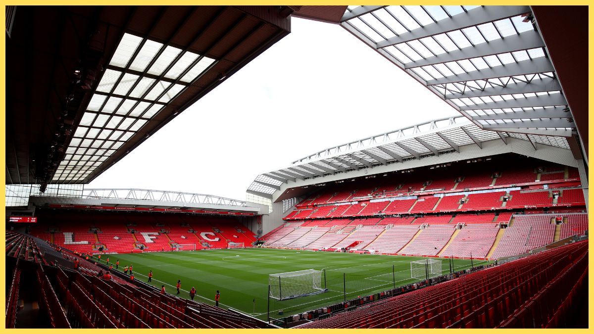 General view of Anfield, the home of Liverpool