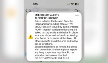 'Active shooter' alert issued by Tumbler Ridge RCMP