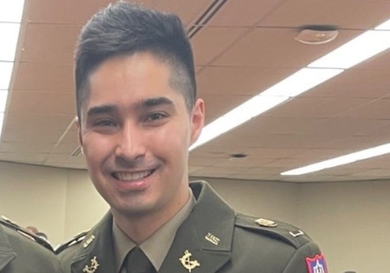 Matthew Isihara in military attire.