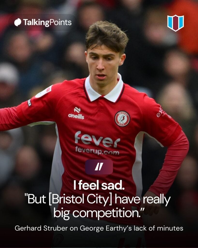George Earthy of Bristol City in action during the Sky Bet Championship match between Bristol City and Sheffield Wednesday at Ashton Gate on January 24, 2026 in Bristol, England.