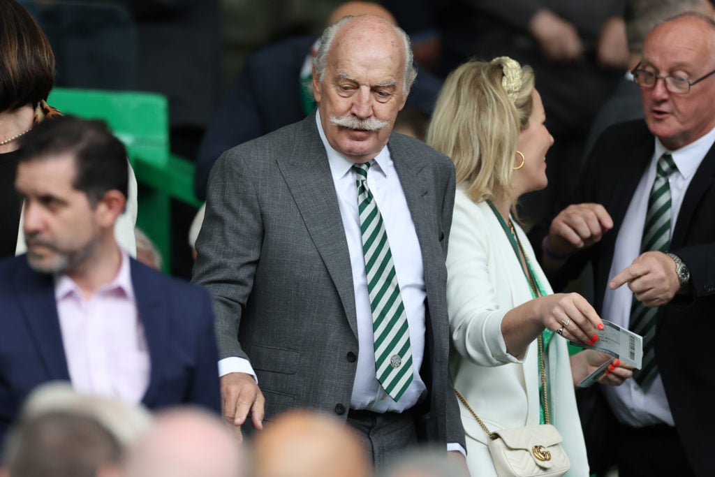 Dermot Desmond is seen prior to the Celtic vs St Mirren Cinch Premiership match at Celtic Park