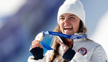 Breezy Johnson wins gold in women’s downhill, first U.S. medal of Olympics