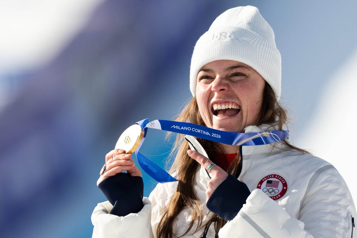 Breezy Johnson wins gold in women’s downhill, first U.S. medal of Olympics