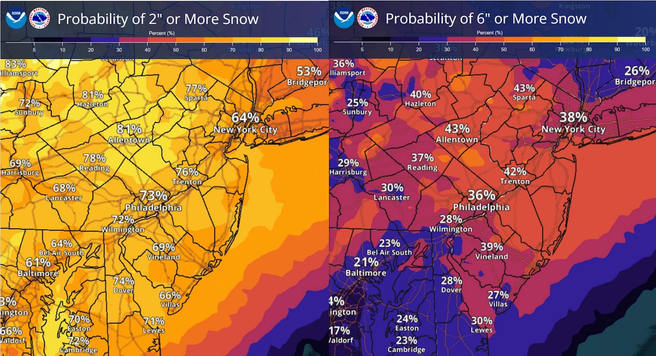 N.J. weather: Up to 6 inches of snow in initial forecast for weekend winter storm