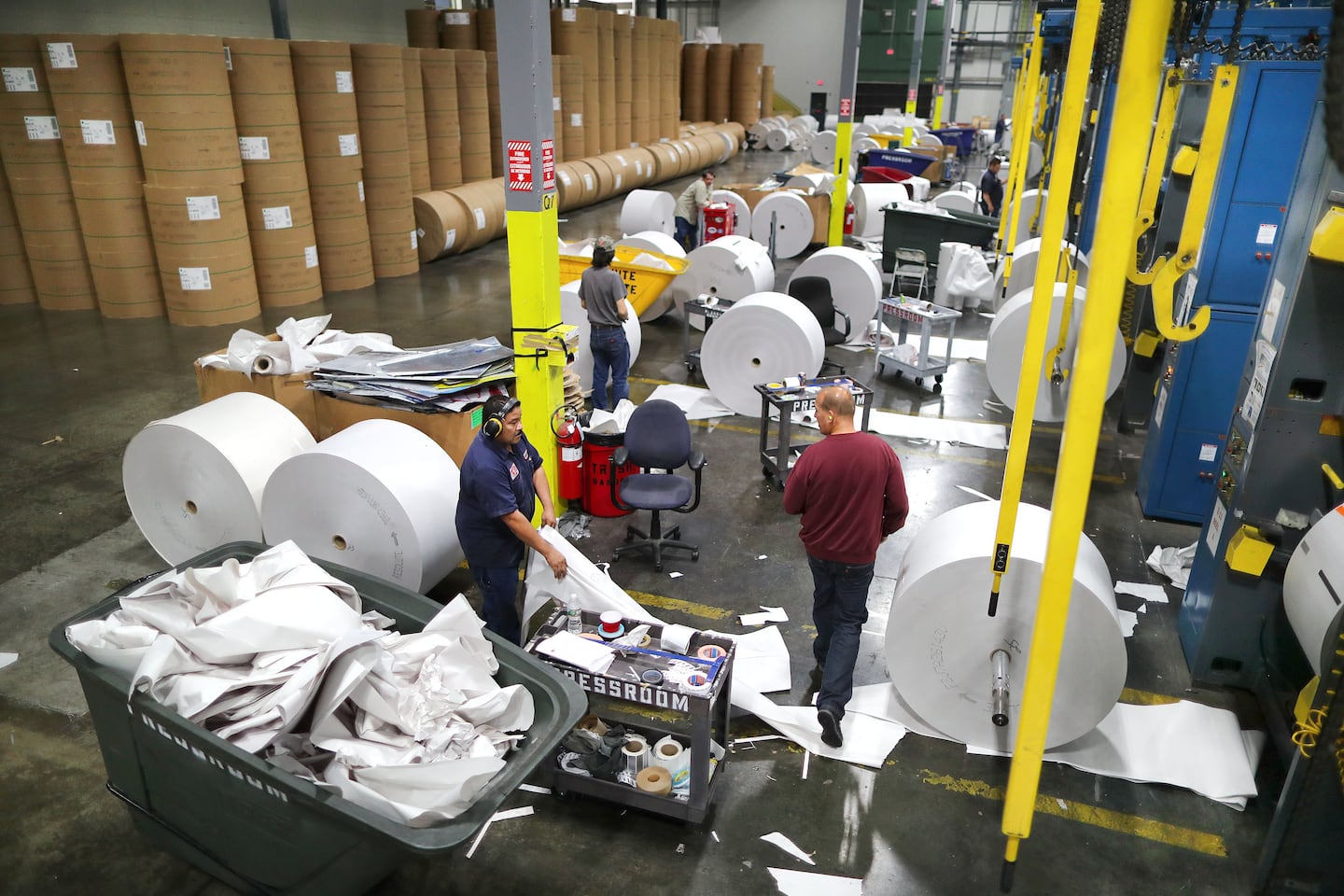 A massive nor’easter that blanketed New England with snow and turbulent winds made it nearly impossible for the paper’s printing staff to get to work in Taunton.