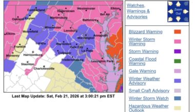 Winter Storm Warning and Advisory Issued Ahead of Sunday Night Snow