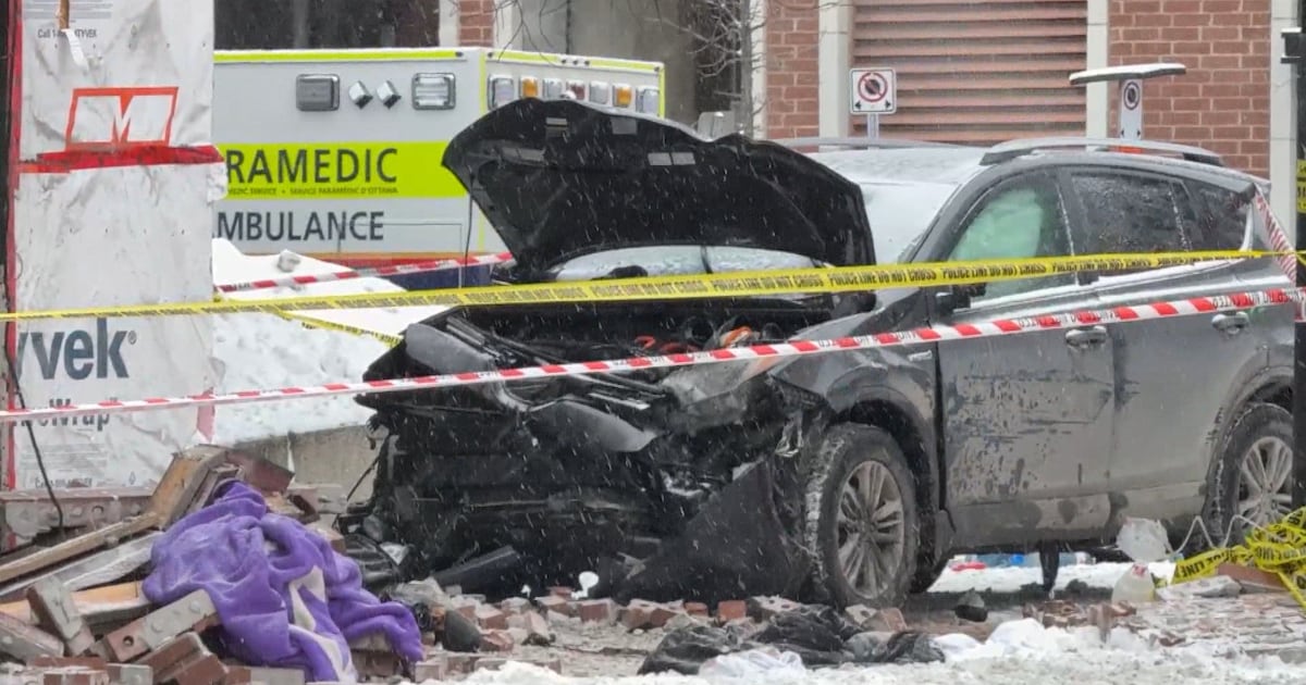 Pedestrian killed after vehicle crashes into Ottawa building - CTV News