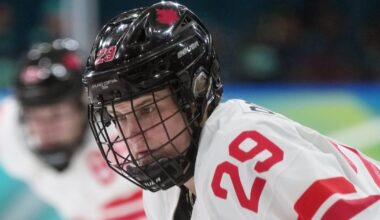 Canada’s Marie-Philip Poulin (knee) on ice for practice as quarter-final vs. Germany looms