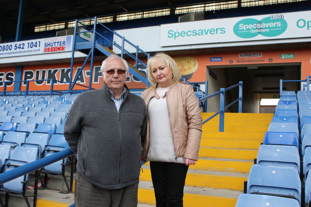 Hillsborough justice campaigners, Trevor and Jenni Hicks, pictured in 2016 as they returned together for the first time to the stadium where their daughters died.