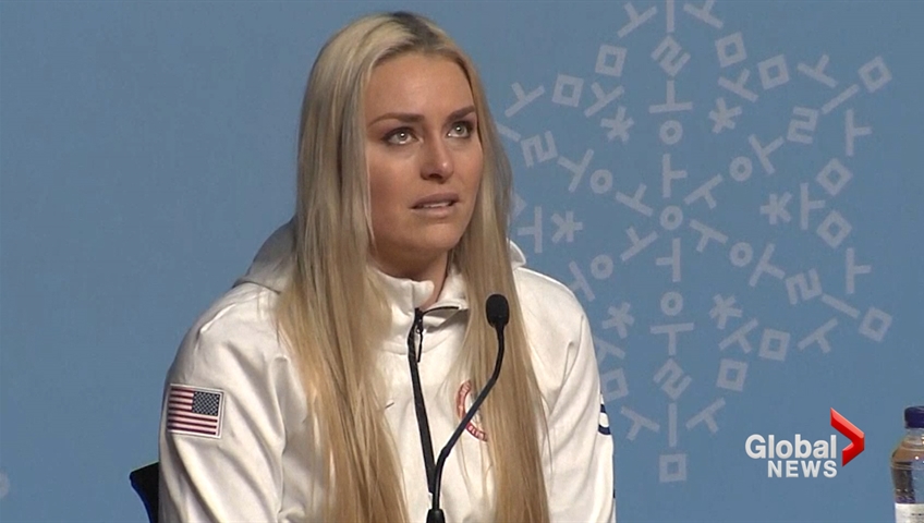 Click to play video: 'Lindsey Vonn brought to tears after vowing to win Olympic gold for late grandfather'