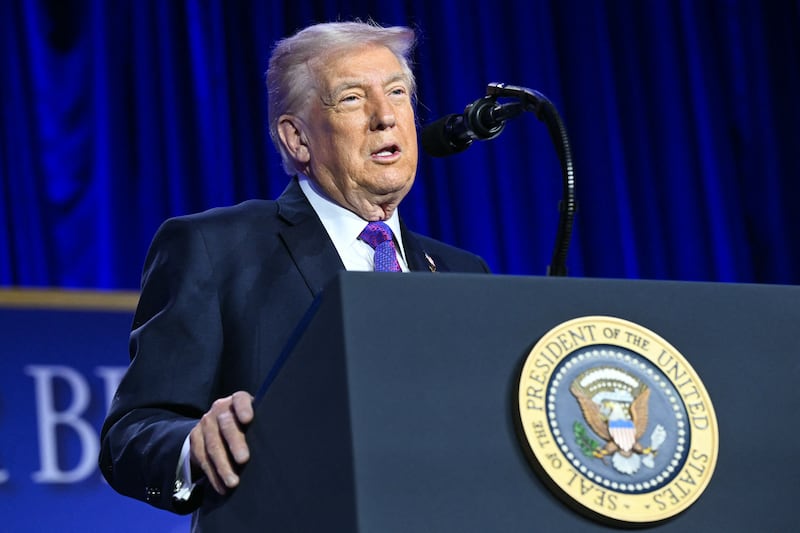 President Trump argued during the National Prayer Breakfast that he should probably make it into heaven.