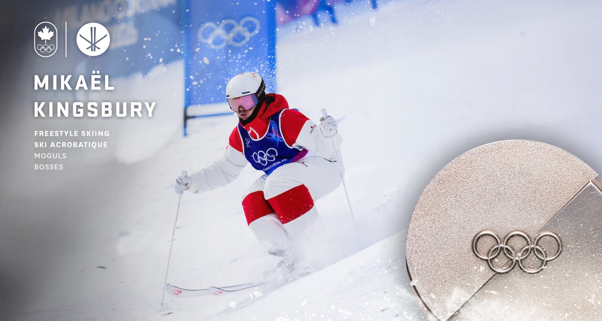 Mikaël Kingsbury wins silver for fourth Olympic medal in men's moguls