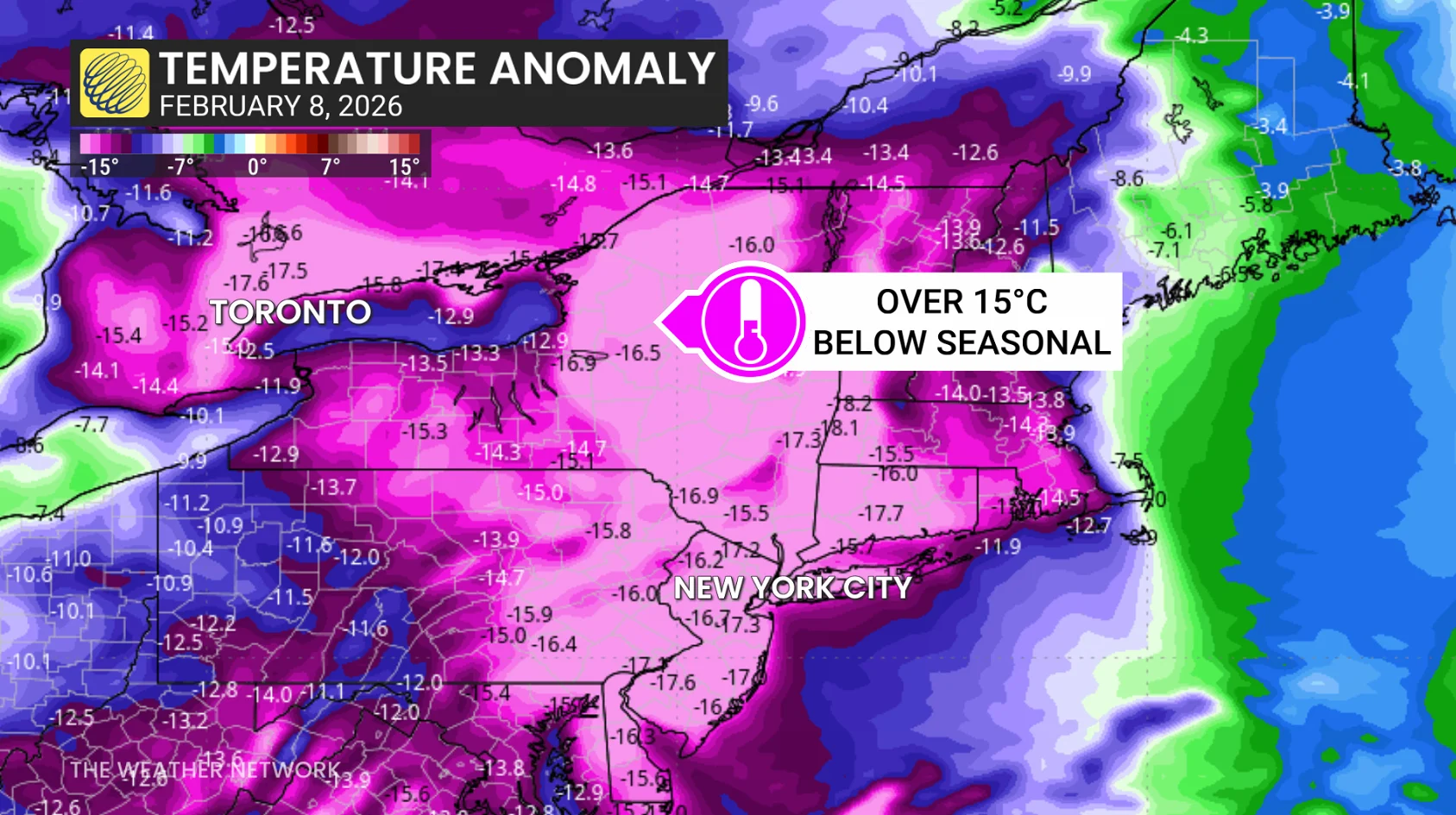 Ontario Temperature Anomaly