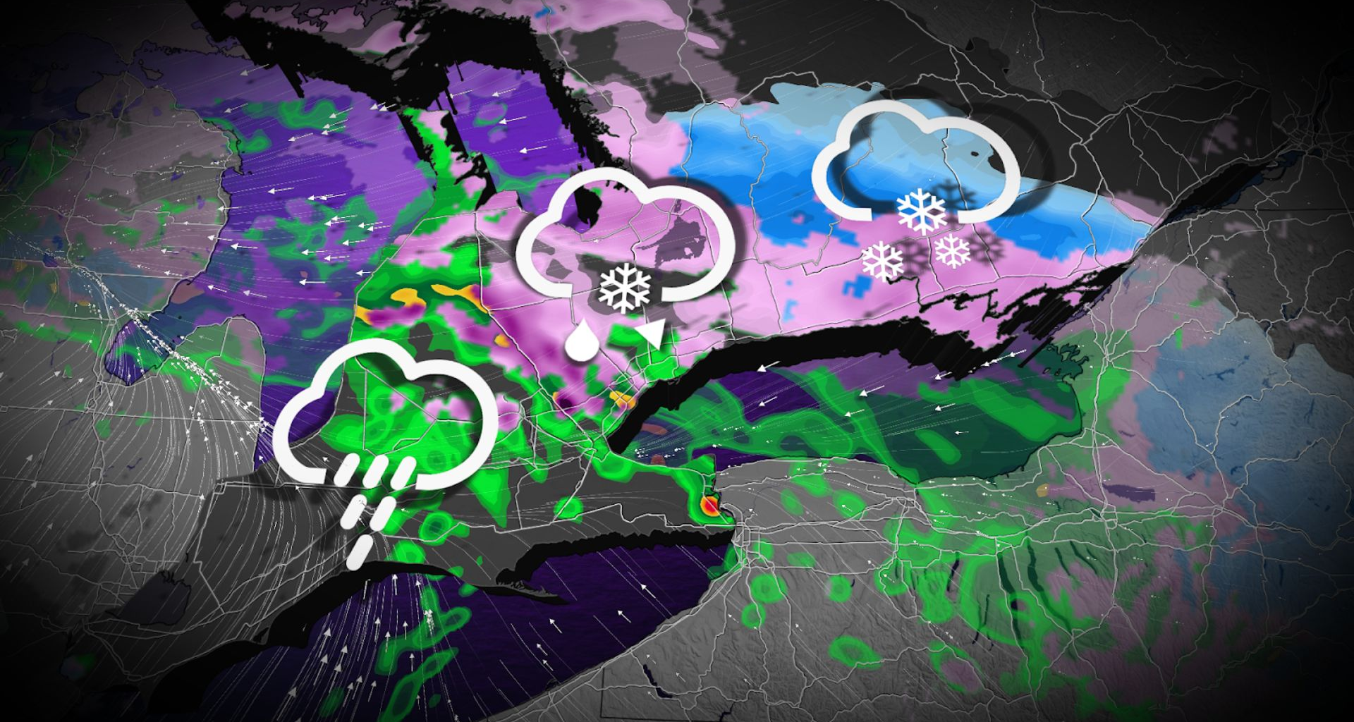 More messy rain, snow keeps Ontario damp into the weekend