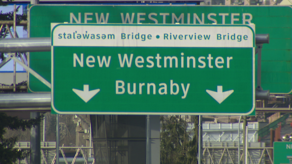 The Pattullo Bridge is seen on Friday February 6, 2026.