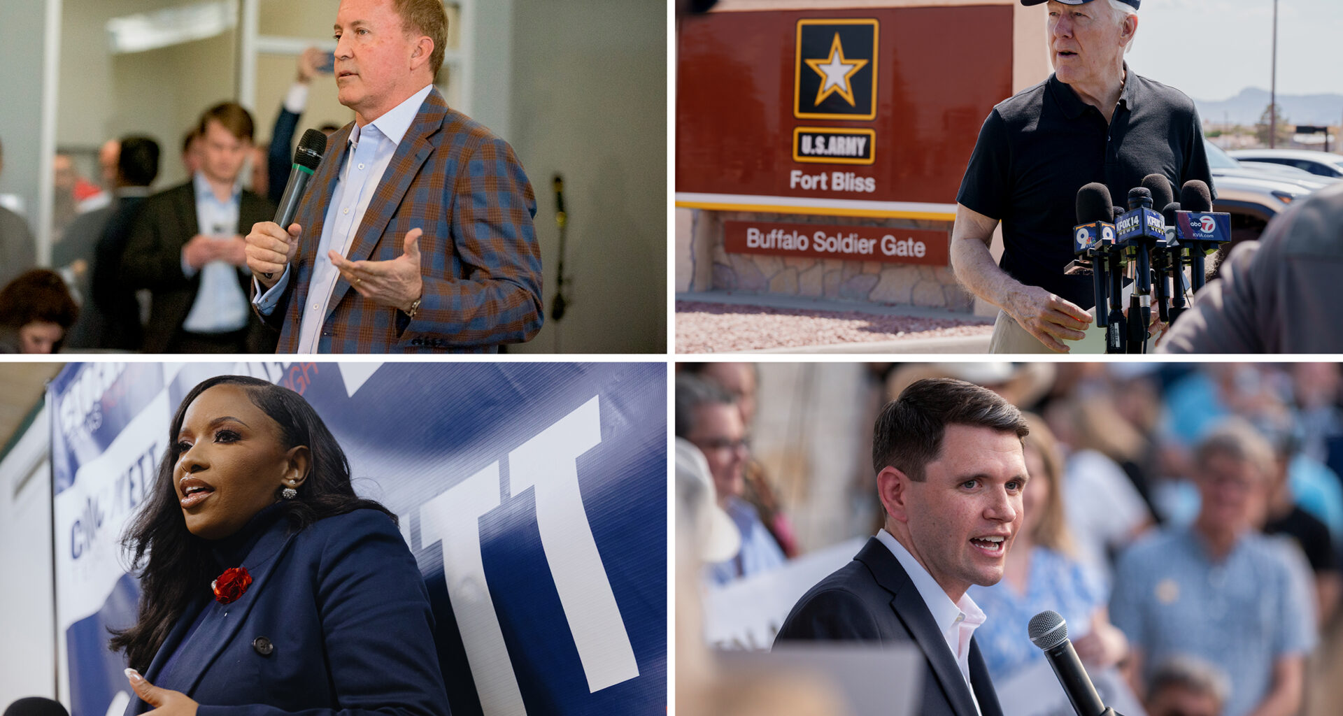 Crockett, Paxton lead their primary bids for U.S. Senate