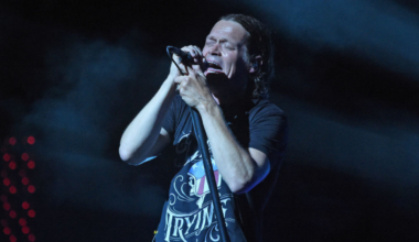 Brad Arnold of 3 Doors Down performs in front of a sold out crowd during the first night of "The Better Life 20th Anniversary Tour" at Rose Music Center on July 17, 2021 in Huber Heights, Ohio.