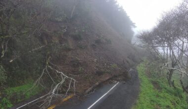 Highway 1 Buried by Landslide South of Elk; Road Fully Closed with No Reopen Time