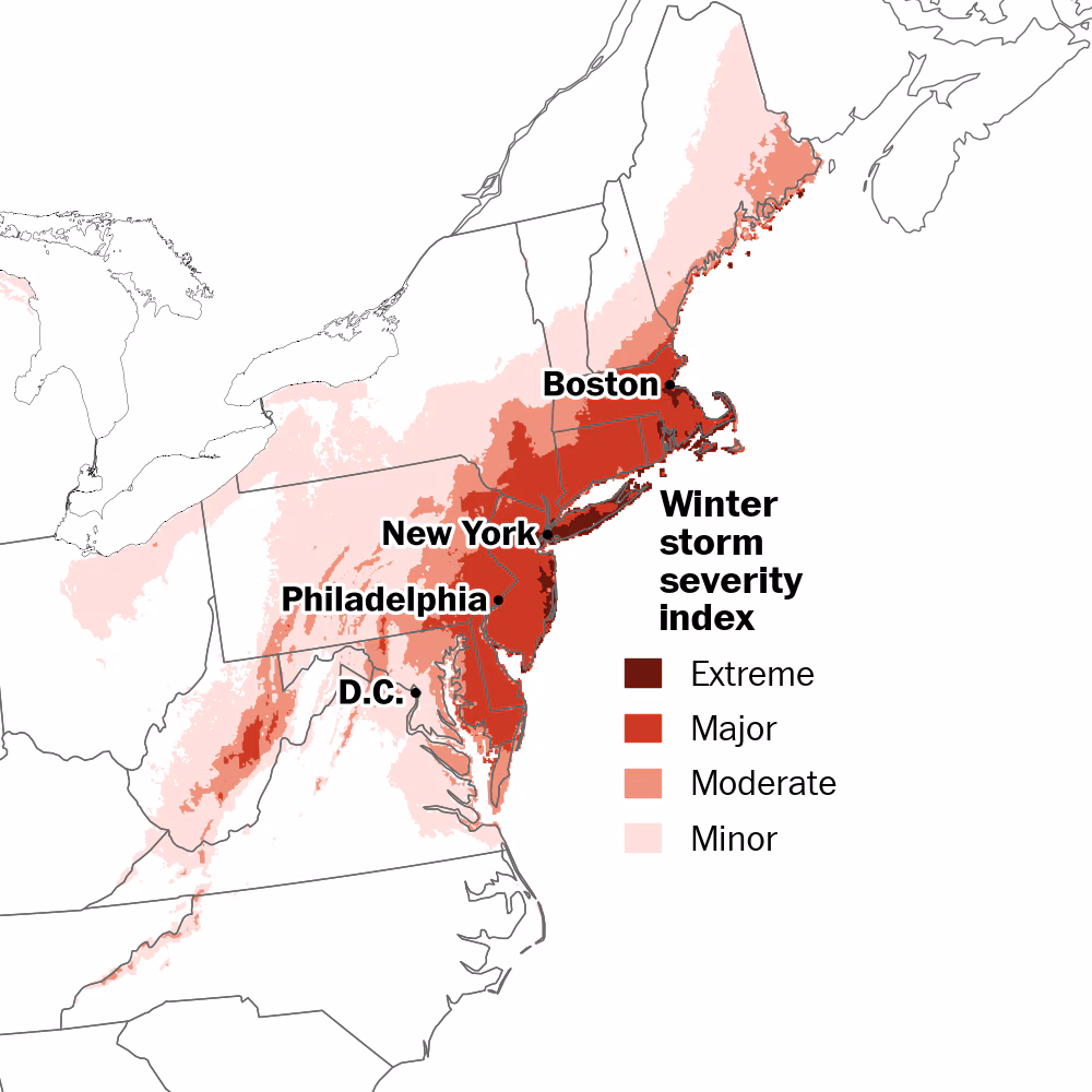 See the forecast for 12 cities that will be blasted by a bomb cyclone