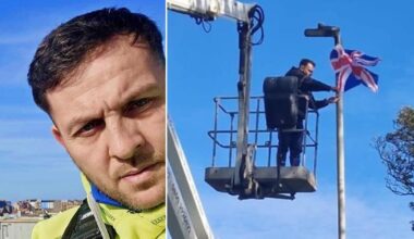 Businessman slapped with £2,800 bill after putting dozens of flags on lampposts | News UK