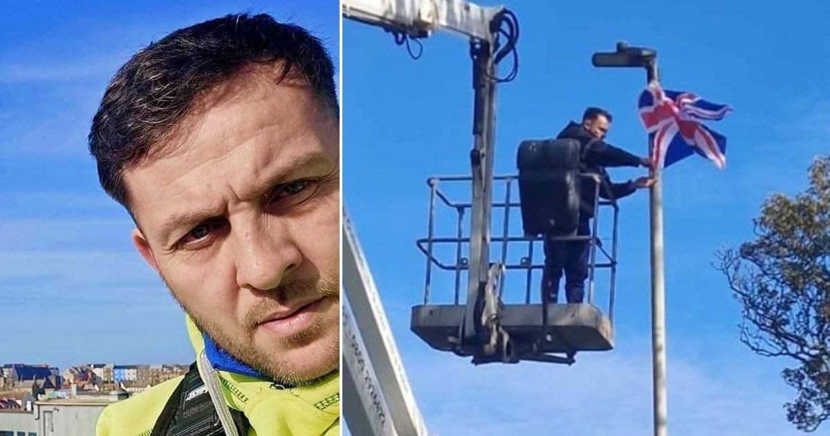 Businessman slapped with £2,800 bill after putting dozens of flags on lampposts | News UK