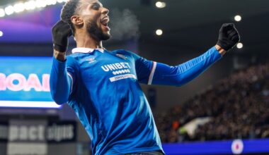 Thrilling title race takes twist as Rangers come from behind to beat leaders Hearts with Youssef Chermiti hat-trick