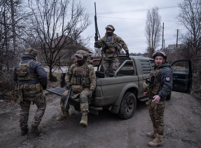epa12751276 A handout photo made available by the press service of the 93rd 'Kholodnyi Yar' Separate Mechanized Brigade of the Ukrainian Armed Forces shows servicemen from the strike drone platoon at an undisclosed location in the Donetsk region, eastern Ukraine, 17 February 2026, amid the Russian invasion. EPA/UKRAINE'S 93RD MECHANIZED BRIGADE PRESS SERVICE HANDOUT HANDOUT EDITORIAL USE ONLY/NO SALES