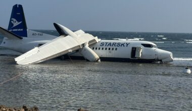 Somalia plane crash: Aircraft with 55 people on board crash-lands into sea moments after takeoff