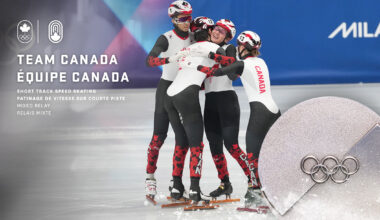 Team Canada wins silver in short track speed skating mixed relay at Milano Cortina 2026