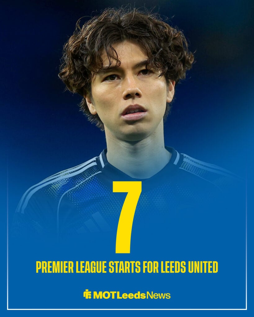 Leeds United midfielder Ao Tanaka's PL stats