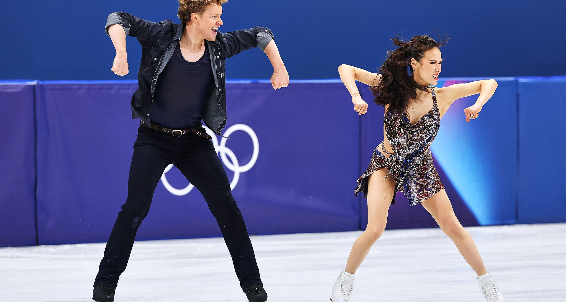 Madison Chock and Evan Bates energize the Milan crowd to finish the rhythm dance less than four tenths behind French rivals