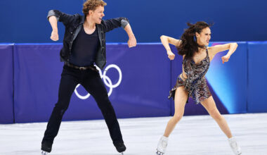Madison Chock and Evan Bates energize the Milan crowd to finish the rhythm dance less than four tenths behind French rivals