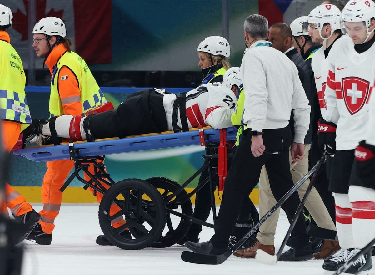 Switzerland’s Kevin Fiala stretchered off with injury vs. Canada, will miss rest of Olympic tournament