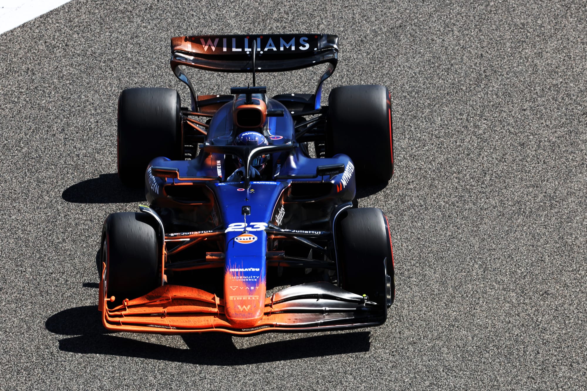 Alex Albon Williams F1 testing 2024