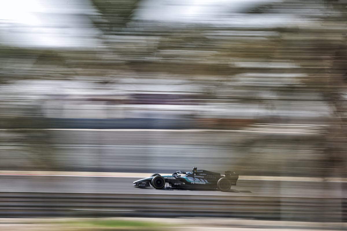 Mercedes sets new F1 test benchmark, more trouble for Cadillac