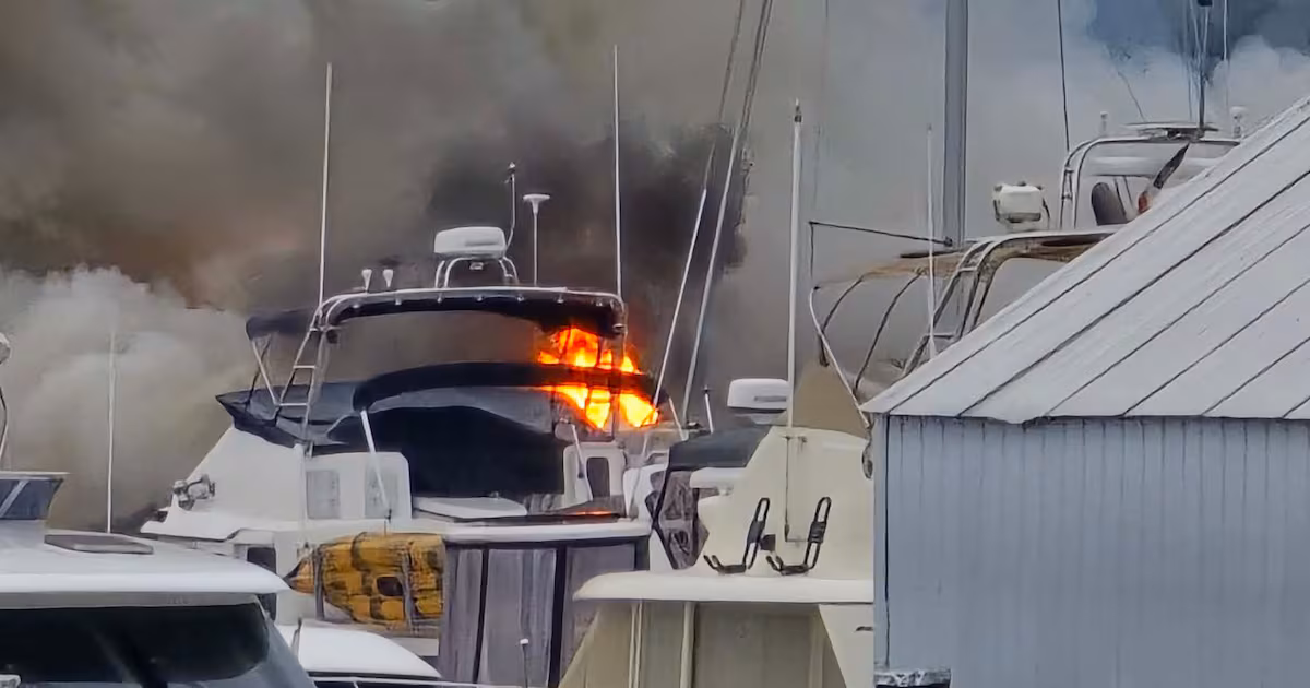3 luxury yachts destroyed in Vancouver Island marina fire - CTV News