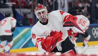 All three goalies skate as Canada’s starter vs. Switzerland remains unclear