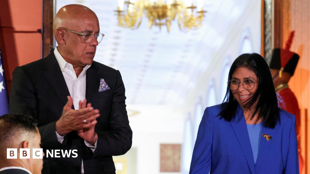 Venezuelan Interim President Delcy Rodríguez and her brother National Assembly President Jorge Rodríguez