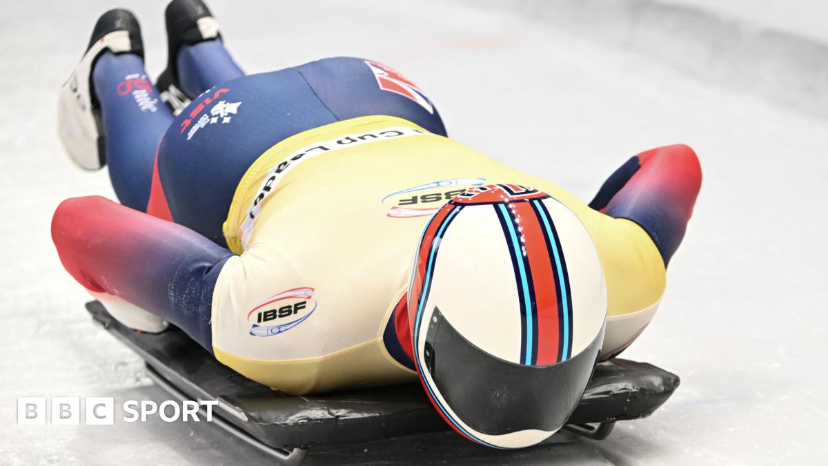 Great Britan's Matt Weston competes in the men's skeleton