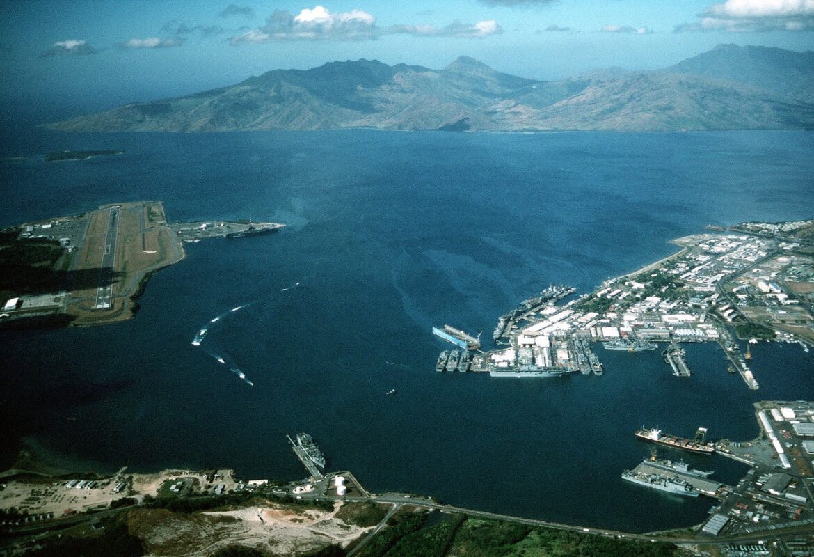 Aerial View Of The U.S. Navy Naval Station Subic