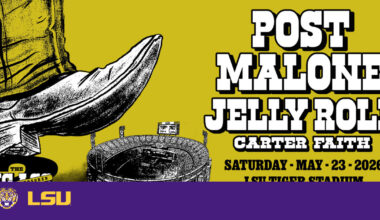 Post Malone & Jelly Roll Coming to Tiger Stadium in May as Part of Death Valley Live Stadium Series – LSU