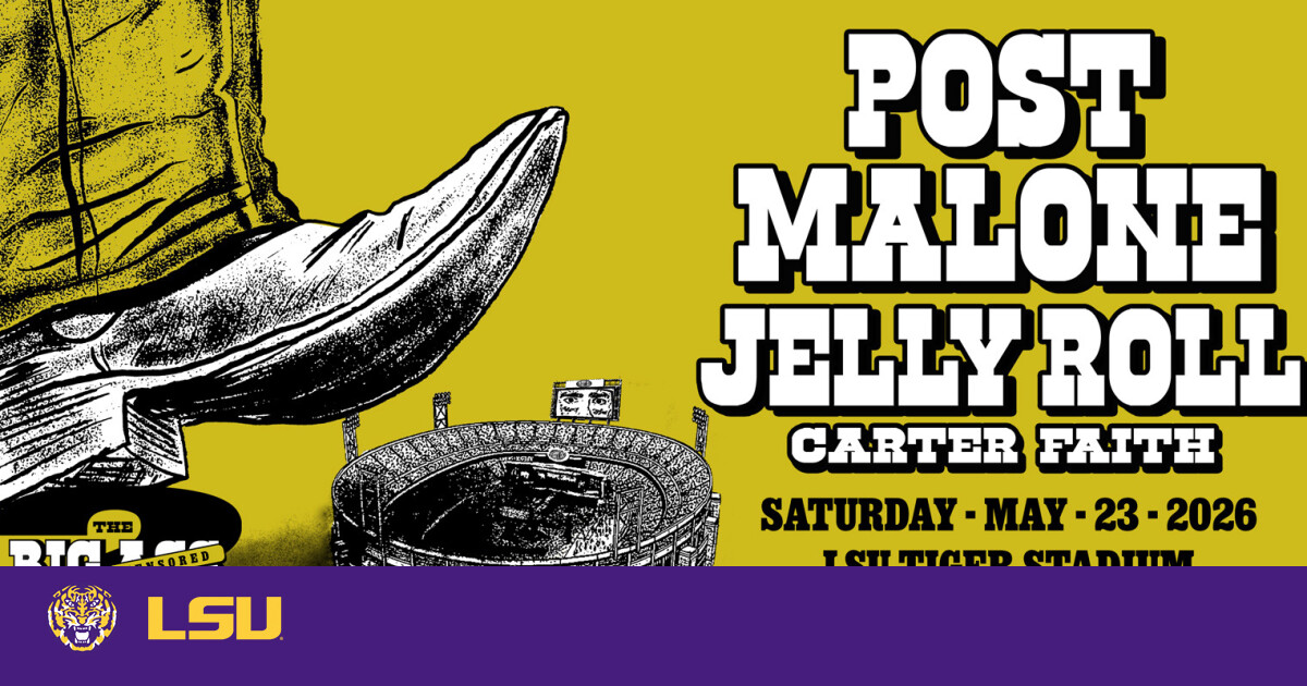 Post Malone & Jelly Roll Coming to Tiger Stadium in May as Part of Death Valley Live Stadium Series – LSU