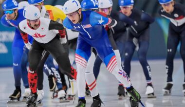 Jordan Stolz's bid for another Olympic gold medal ends as Dutch speedskaters win mass start