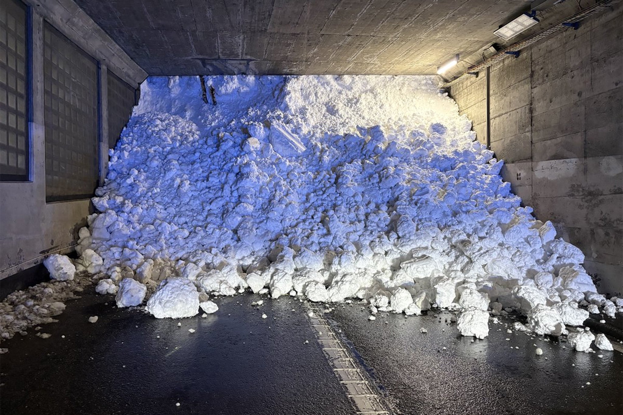 Valais Police said last week that an avalanche had closed the Ferden–Goppenstein–Steg road (pictured) amid heightened risk of avalanche