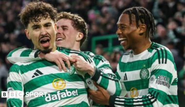 Sebastian Tounekti scores for Celtic against Dundee